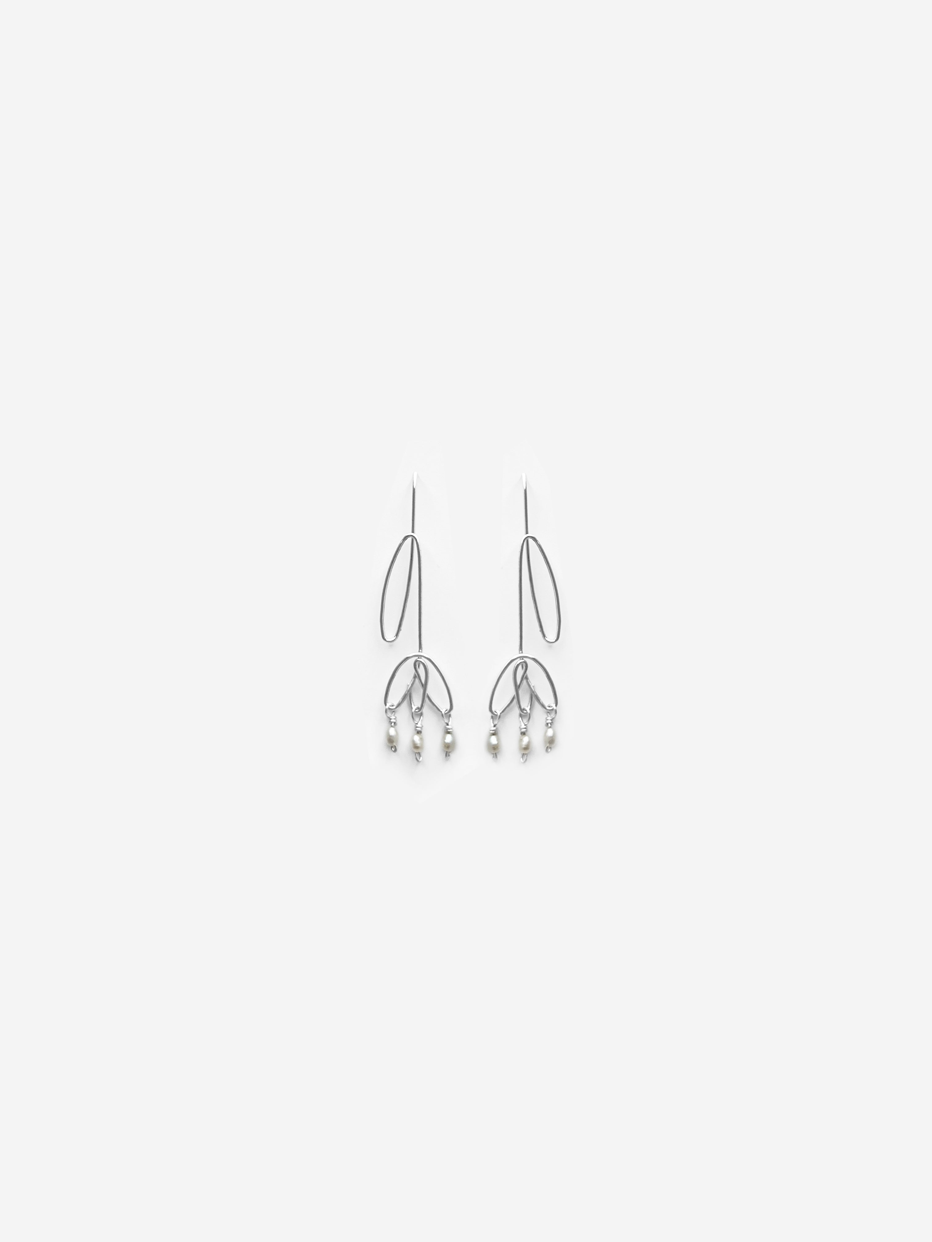 Boucles d'Oreilles Tulipe Argent et Gold Filled