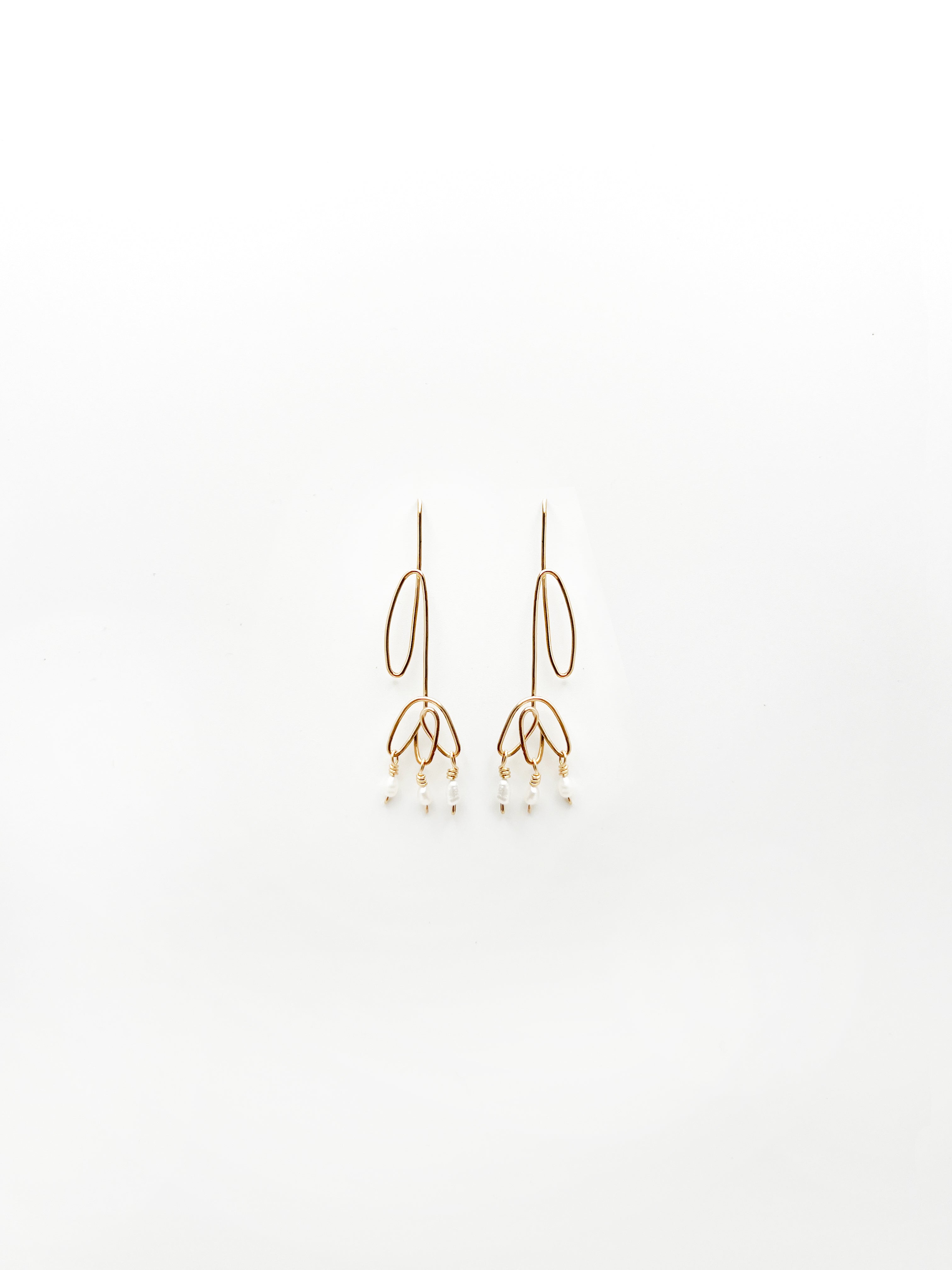 Boucles d'Oreilles Tulipe Argent et Gold Filled