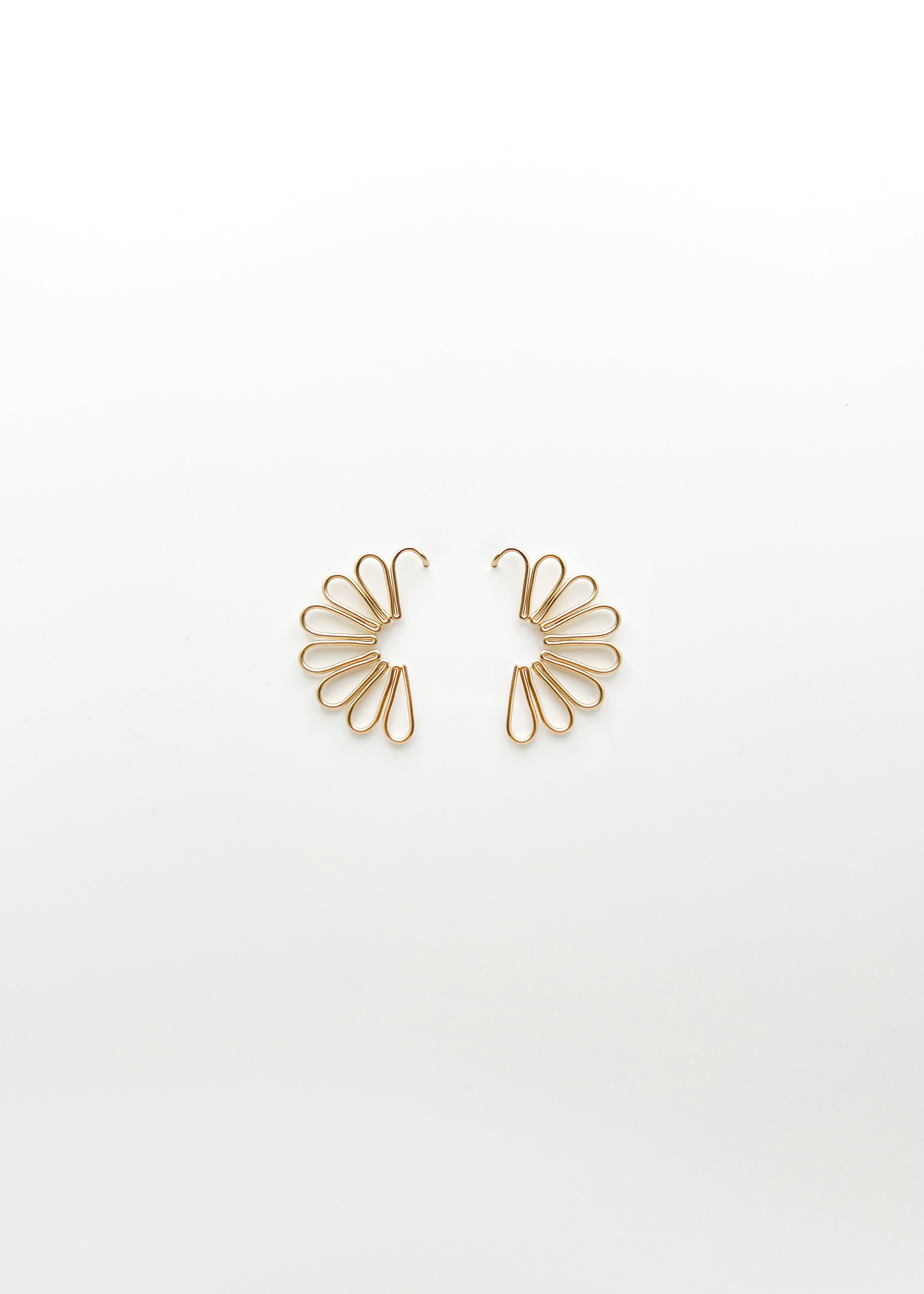 Boucles d'oreilles Marguerite Argent et Gold Filled