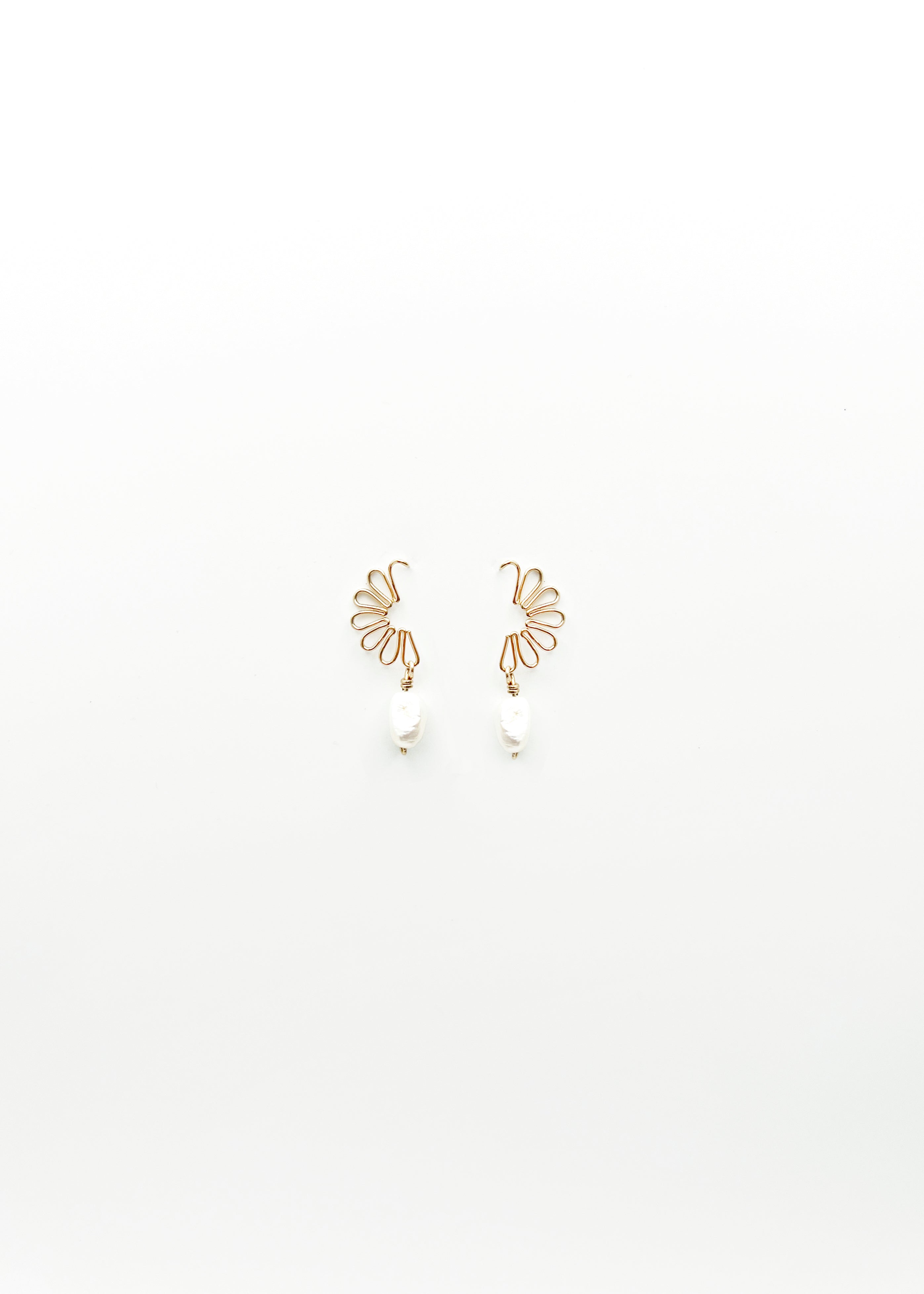 Boucle d'Oreilles Pâquerette Argent et Gold Filled