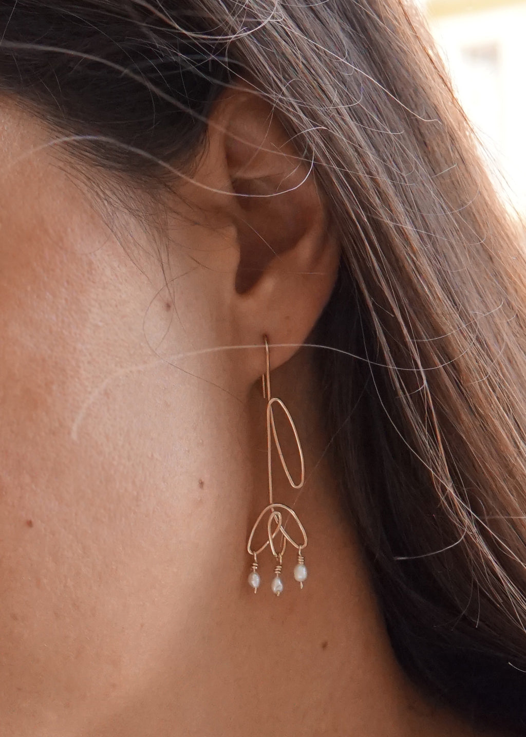 Boucles d'Oreilles Tulipe Argent et Gold Filled