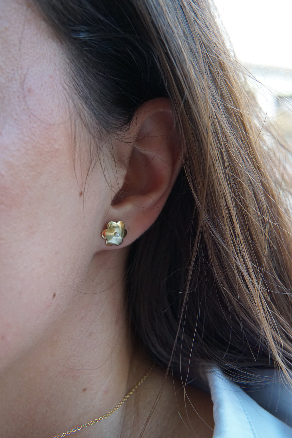 Boucles d'Oreilles Coton Argent