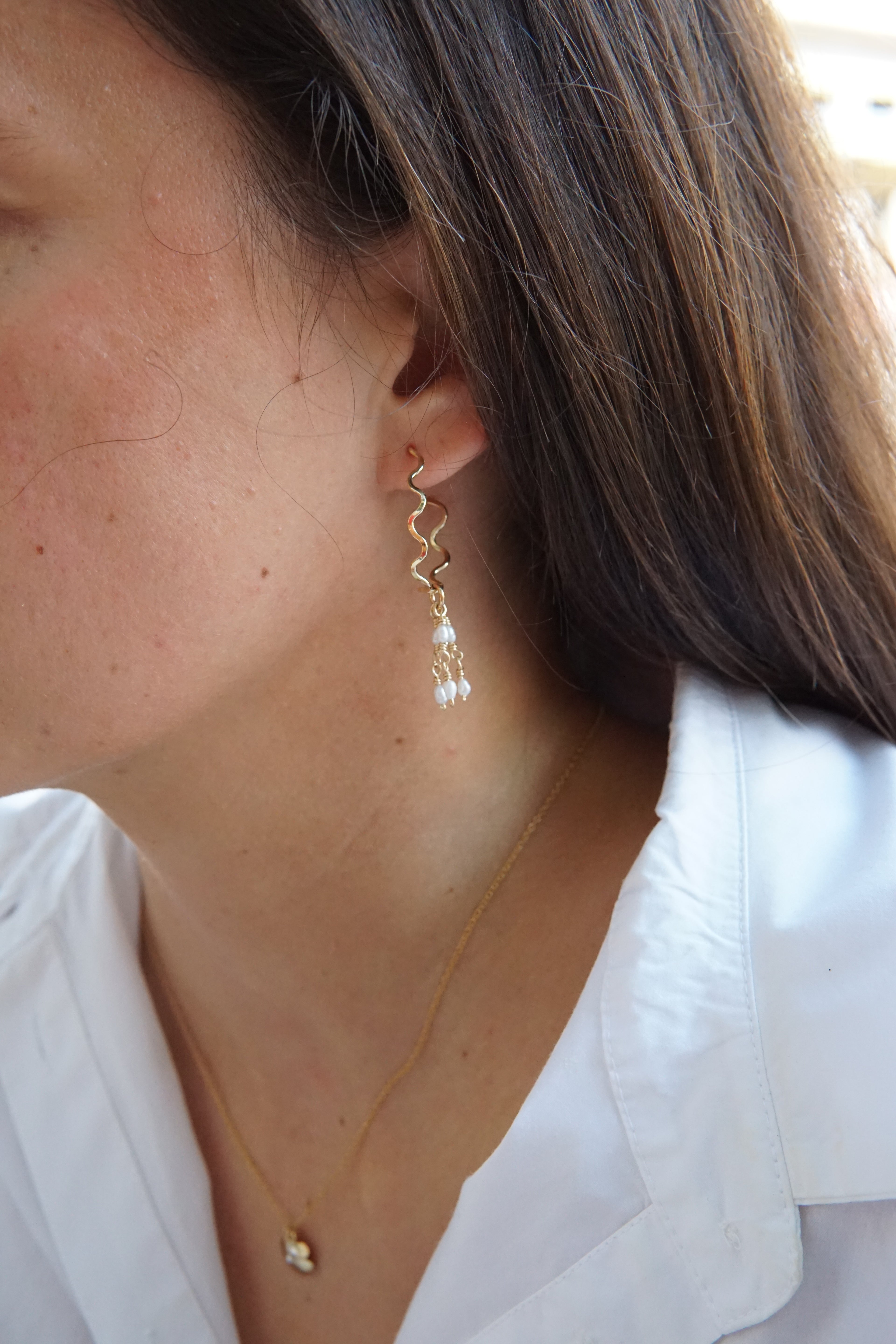 Créoles Flots Argent & Gold Filled