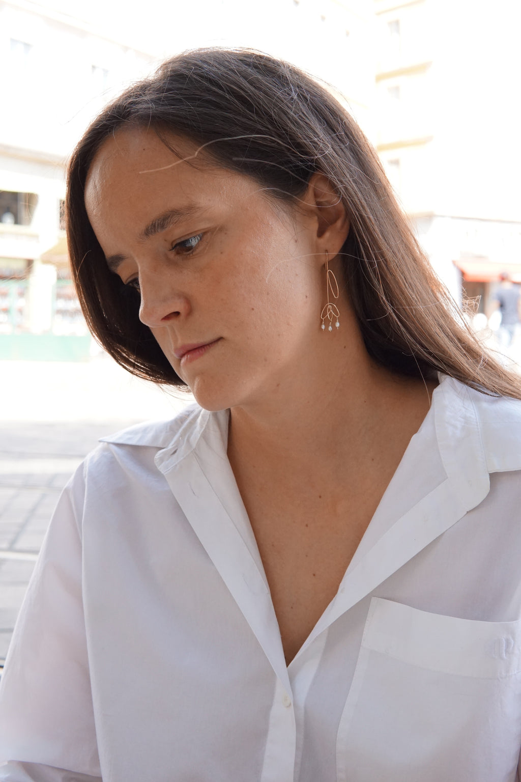 Boucles d'Oreilles Tulipe Argent et Gold Filled