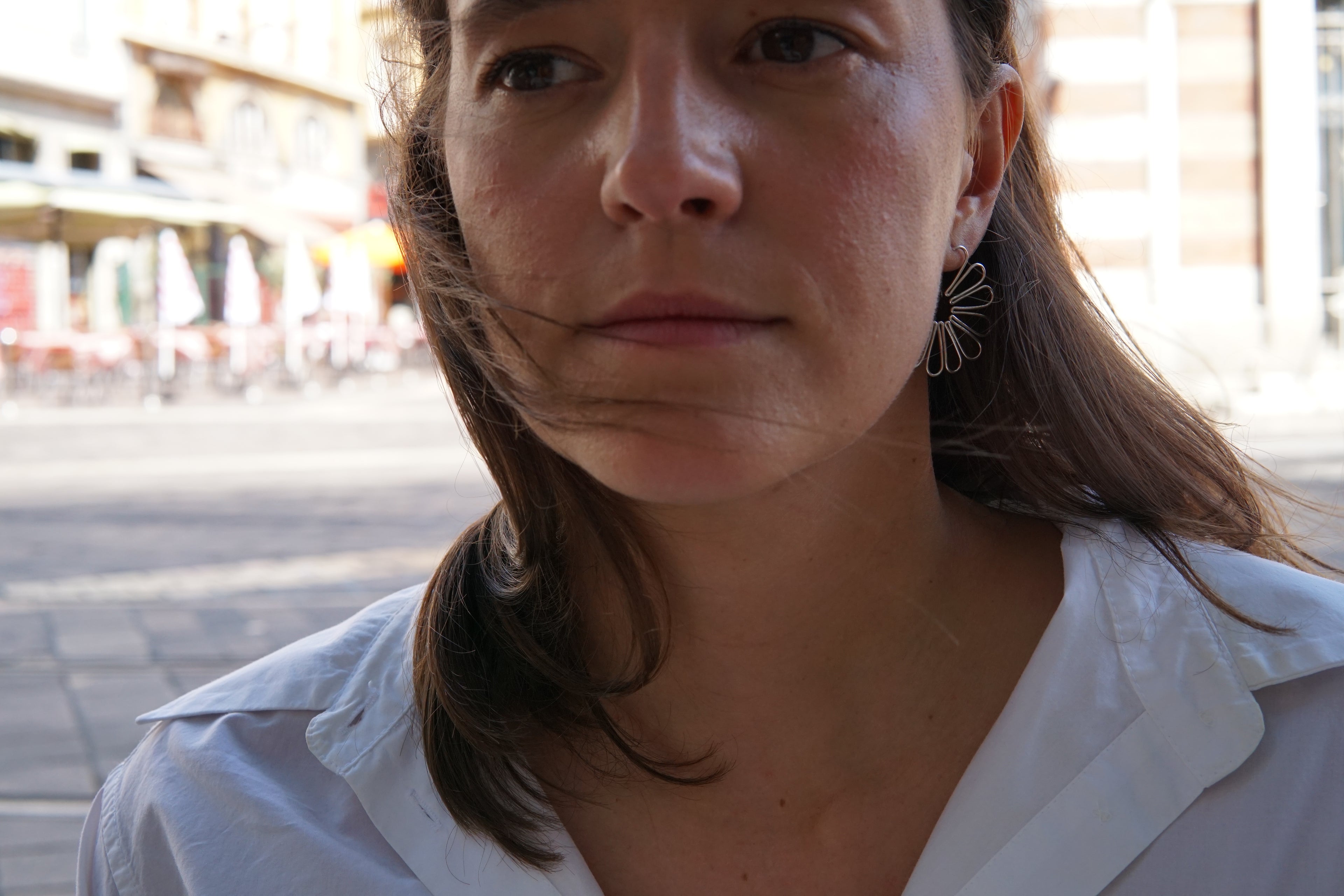 Boucles d'oreilles Marguerite Argent et Gold Filled