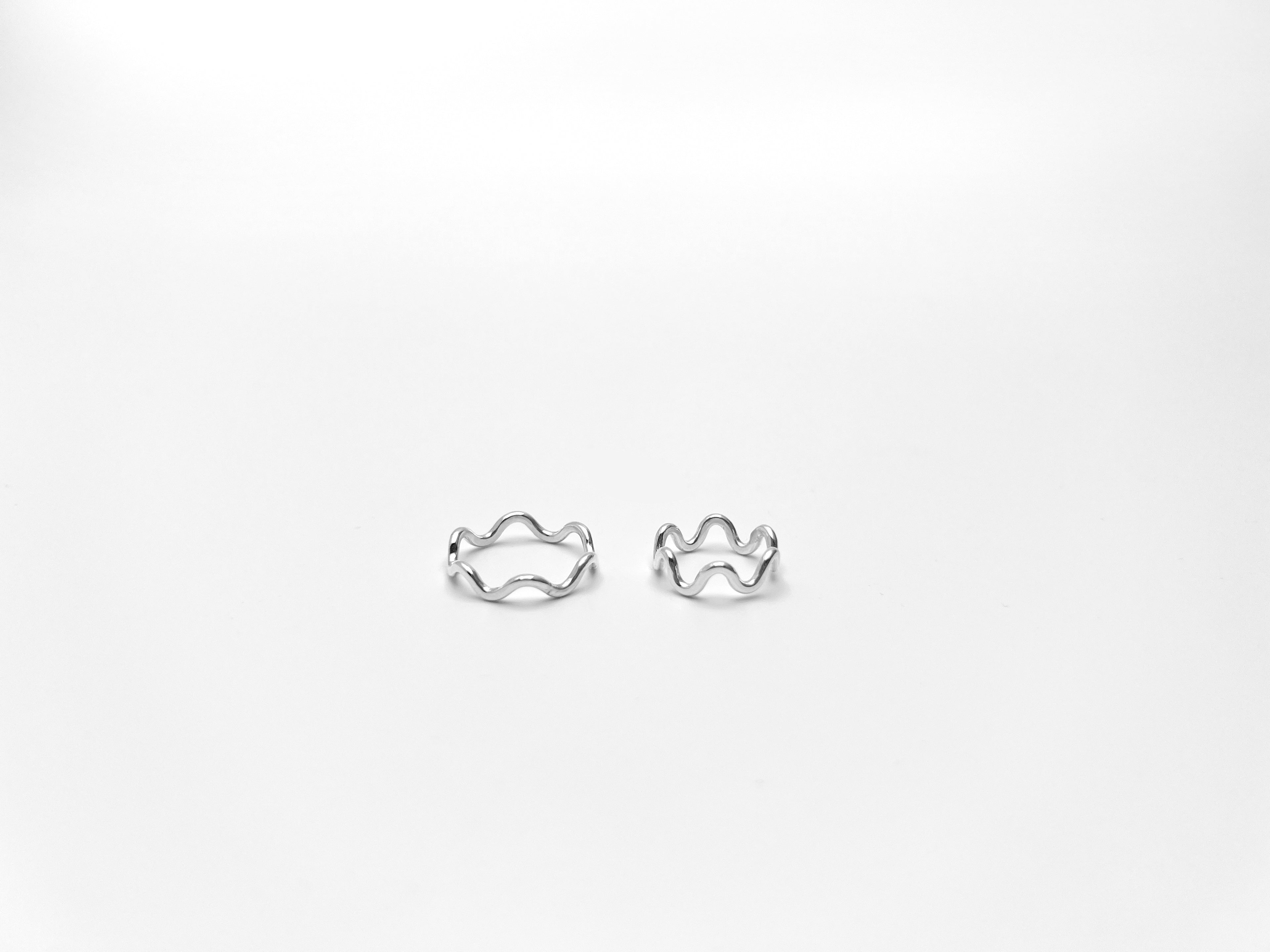 Bague de phalange Flots Argent