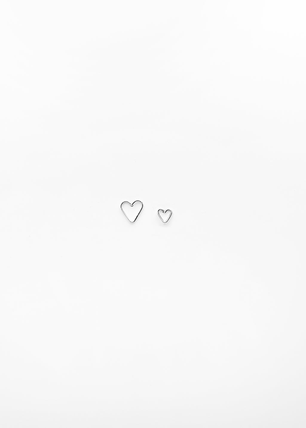 Boucles d'Oreilles Coeur Argent et Gold Filled